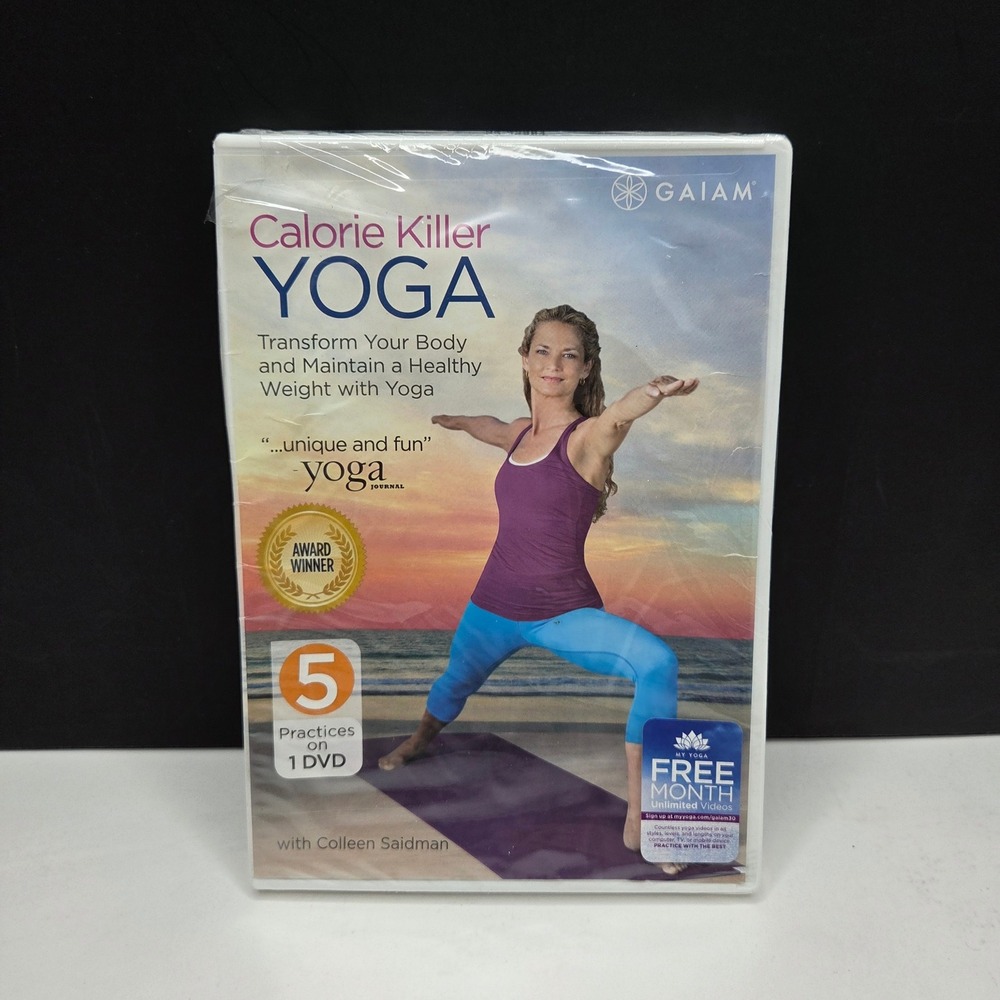 Gaiam Calorie Killer Yoga DVD Colleen Saidman 5 Practices Weight Loss New Sealed